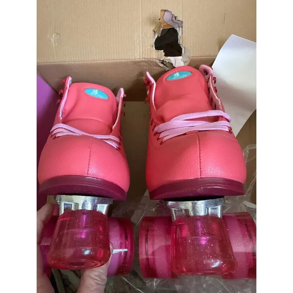 Foxy Skates Women’s Fire Red (hot pink) Rollerskates Size 9 NWT